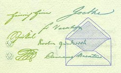 Detail aus der Rückseite der 5-DM-Banknote