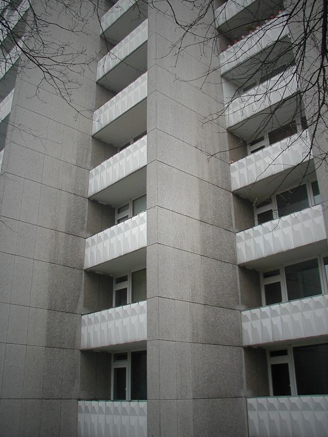 Balkone eines Wohnhauses in der hannöverschen Südstadt